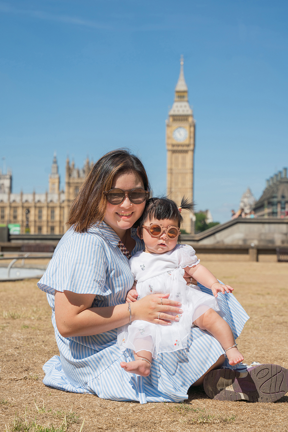 family travel photo in Westminster, London
